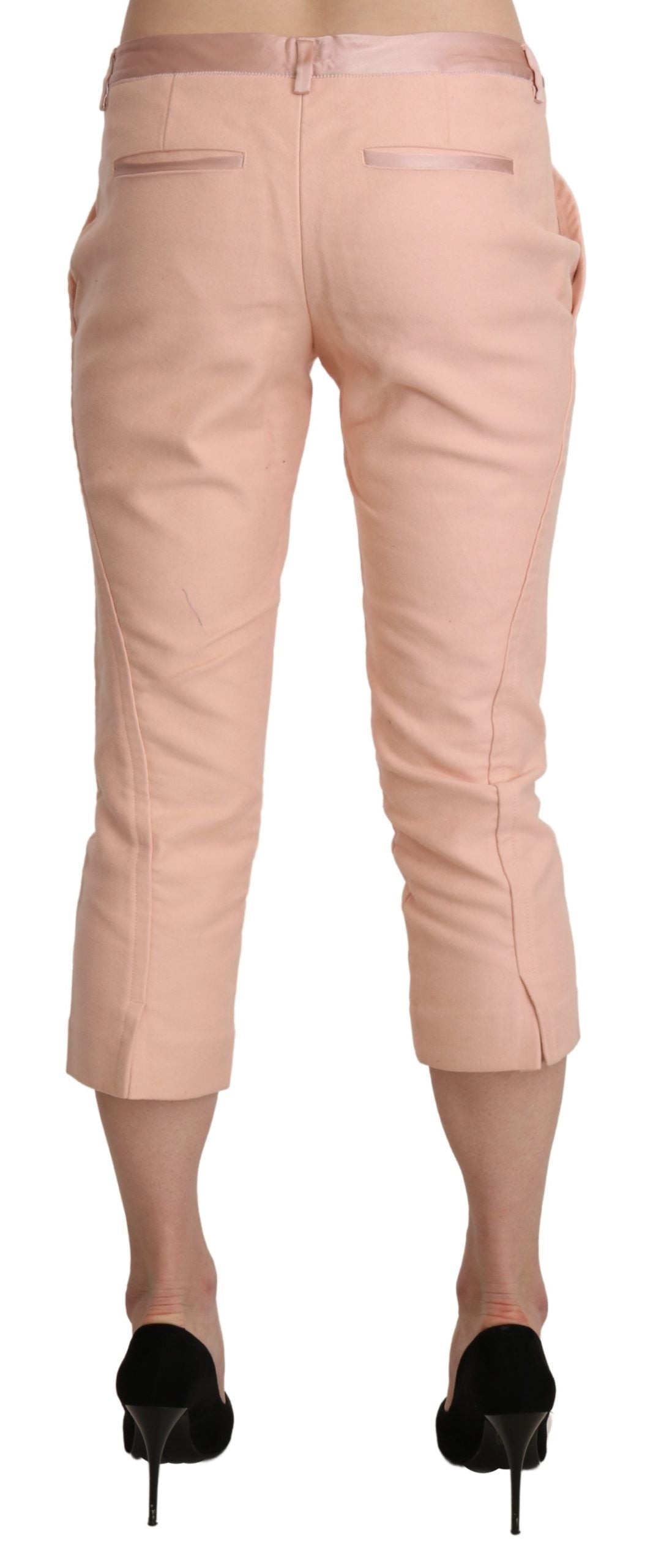 Ermanno Scervino Schicke rosa Skinny Capri-Hose