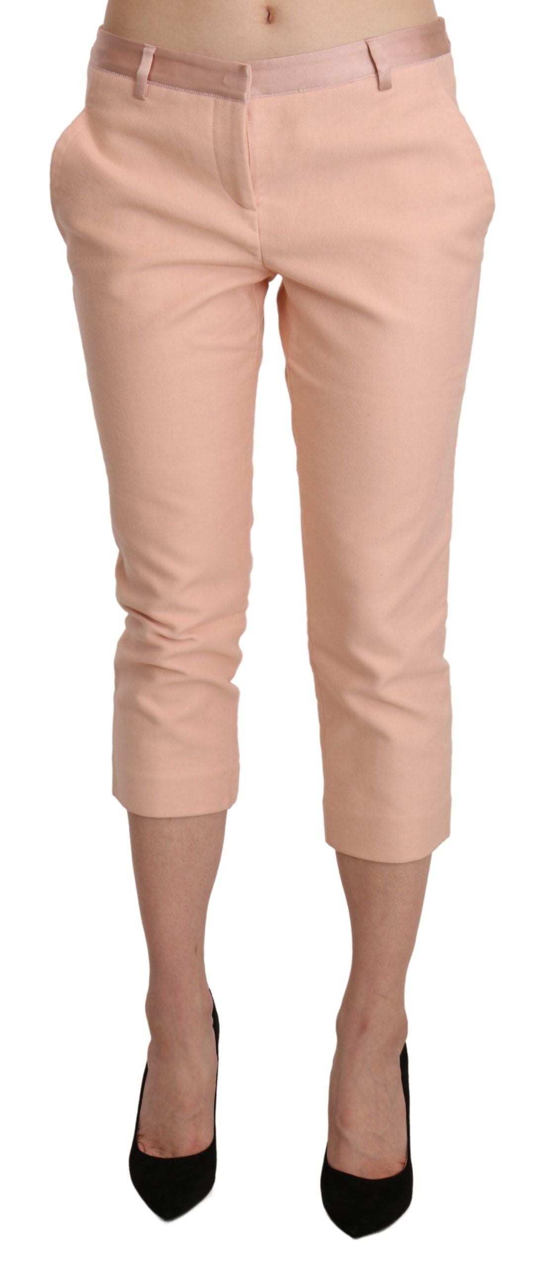 Ermanno Scervino Schicke rosa Skinny Capri-Hose