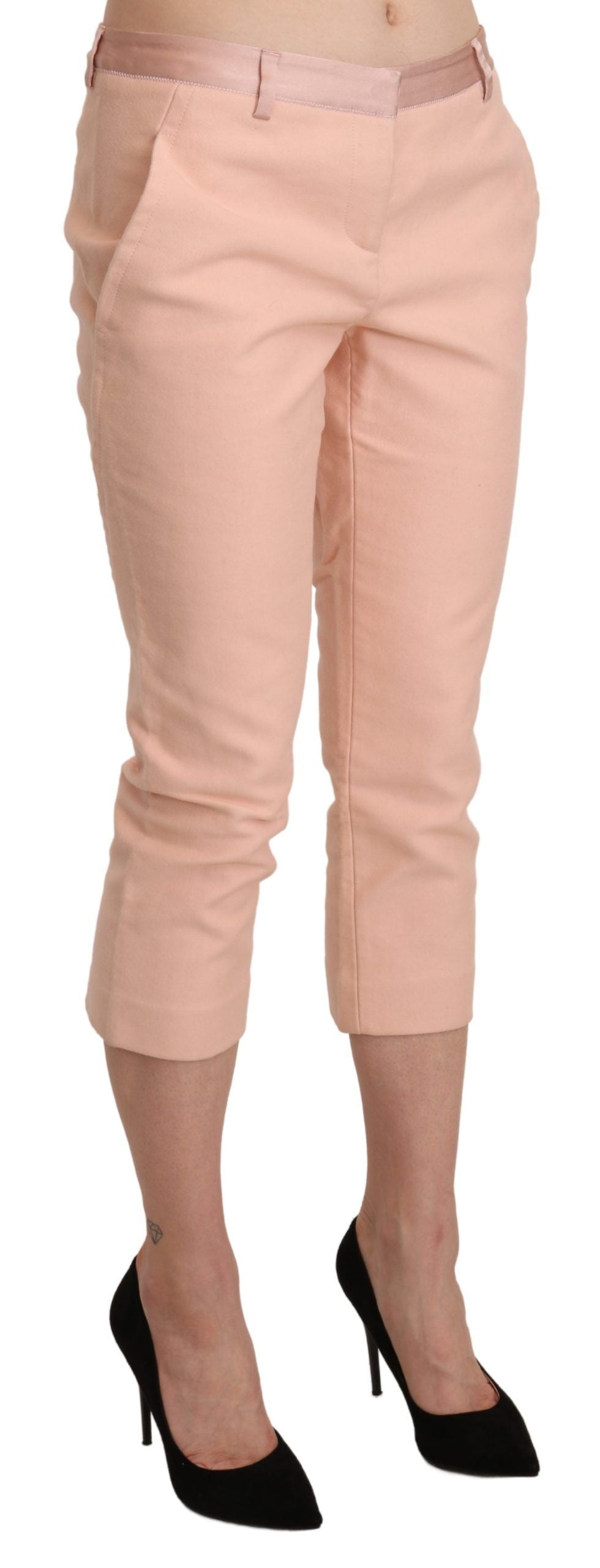 Ermanno Scervino Schicke rosa Skinny Capri-Hose