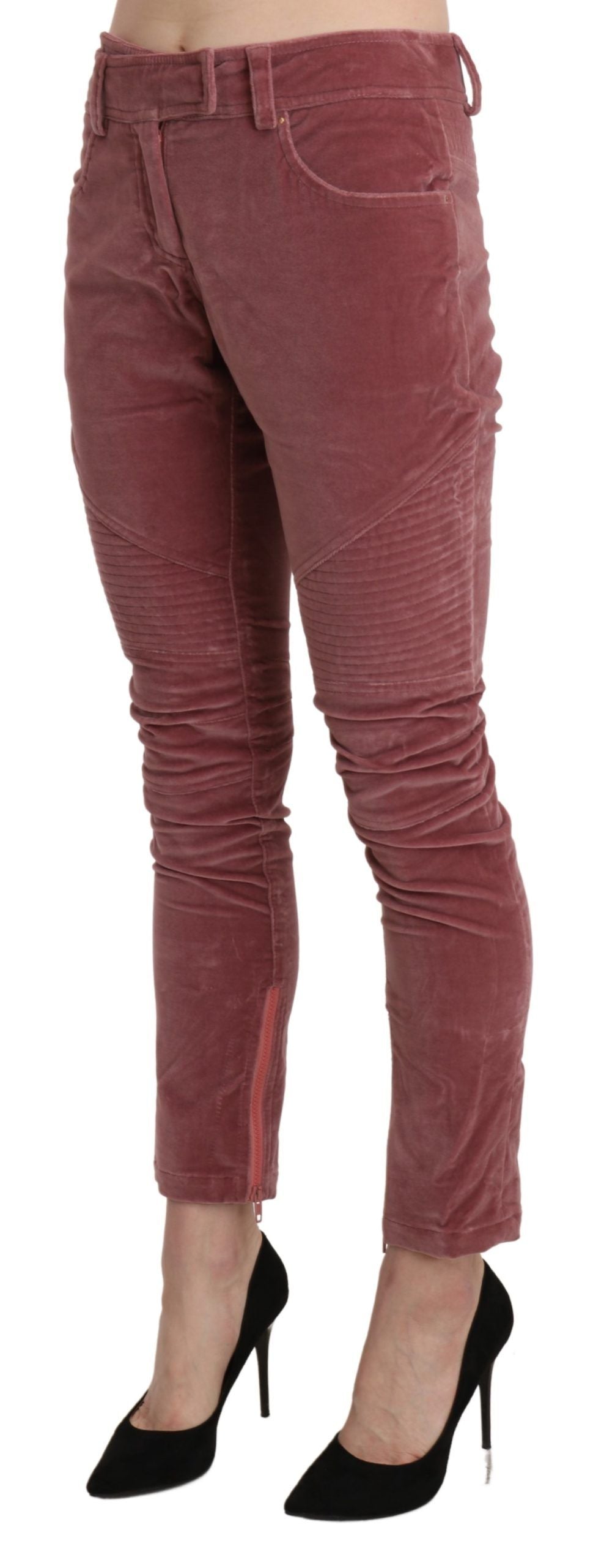 Ermanno Scervino Schicke rote Skinny-Hose mit mittlerer Taille