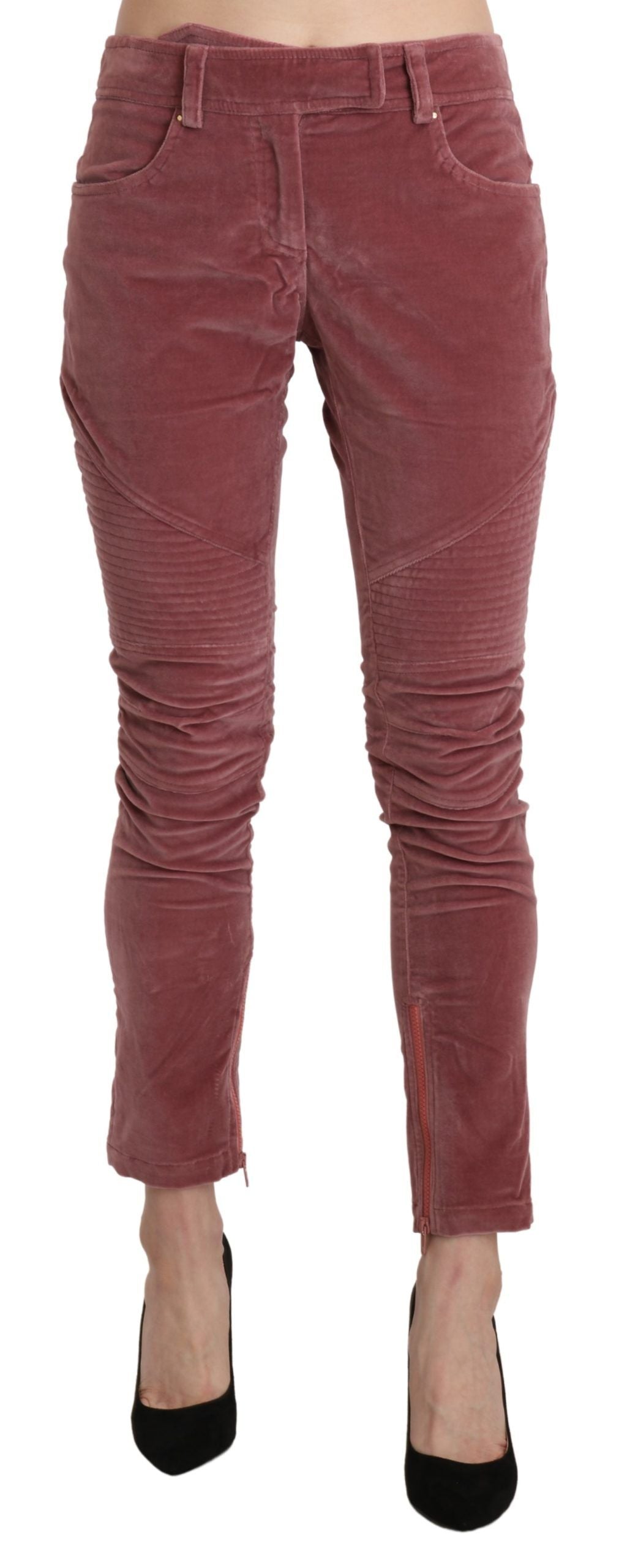 Ermanno Scervino Schicke rote Skinny-Hose mit mittlerer Taille