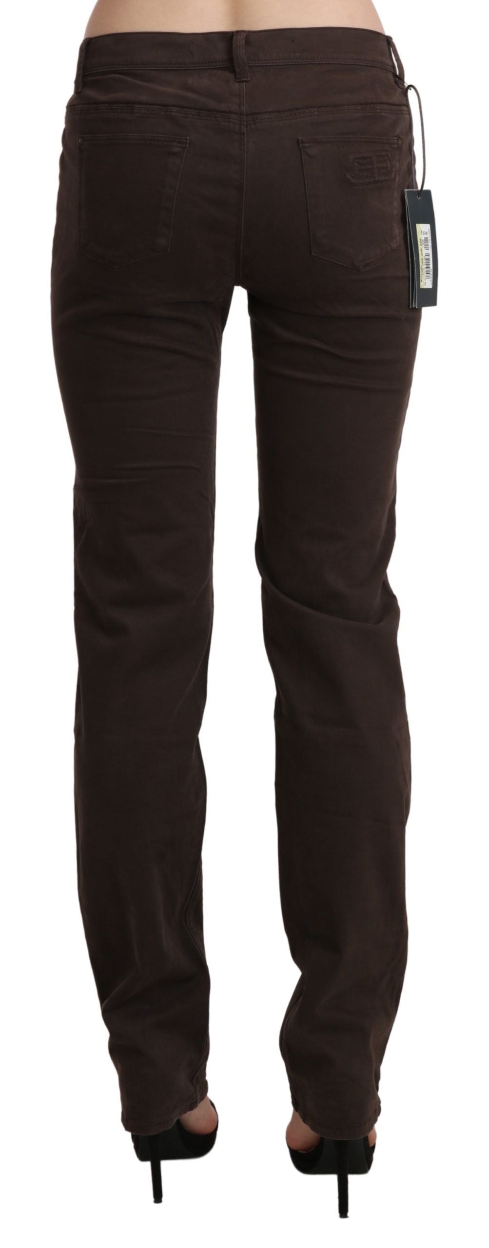 Ermanno Scervino Schicke braune Skinny-Hose mit mittlerer Taille