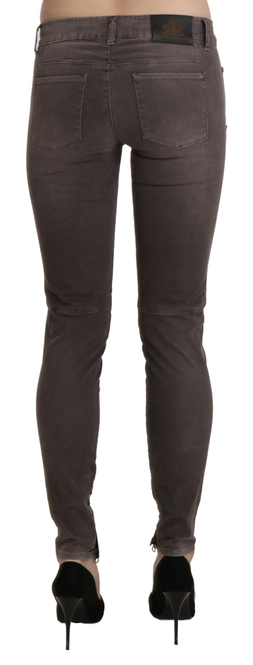 Ermanno Scervino Schicke braune Skinny-Hose mit niedriger Taille