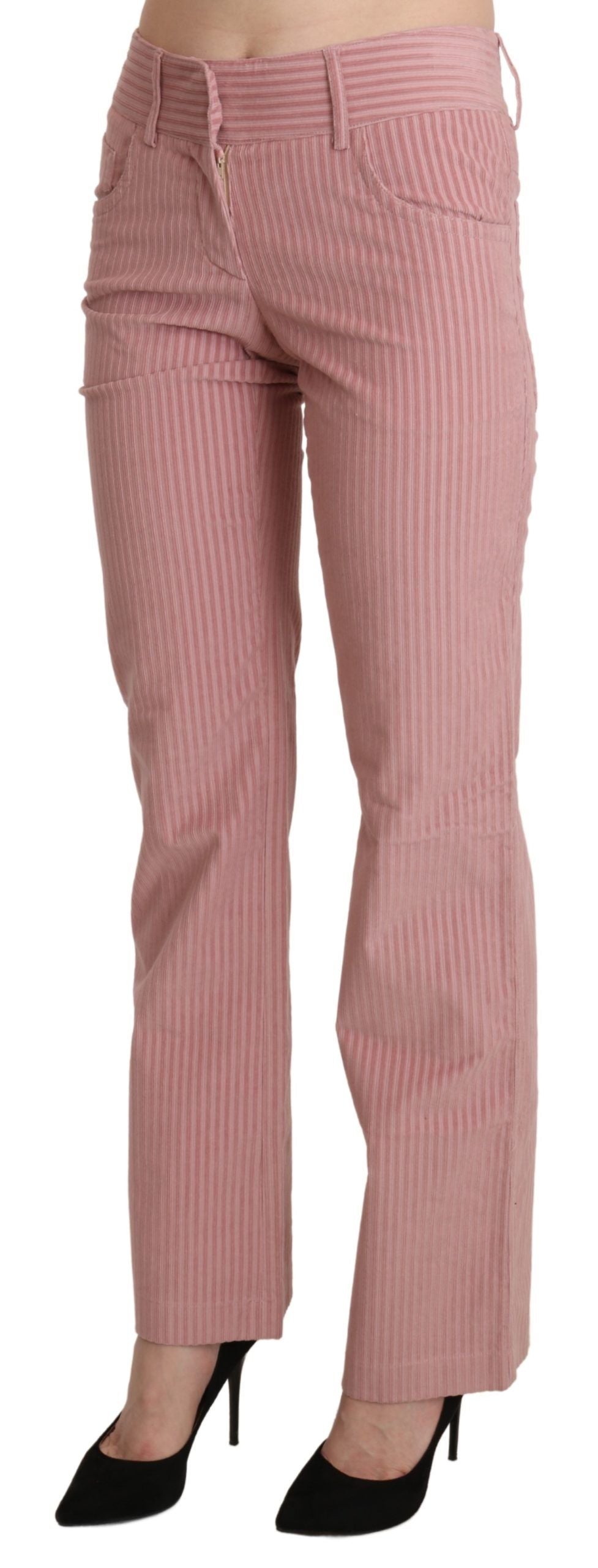 Ermanno Scervino Schicke rosa Mid Waist Straight Hose