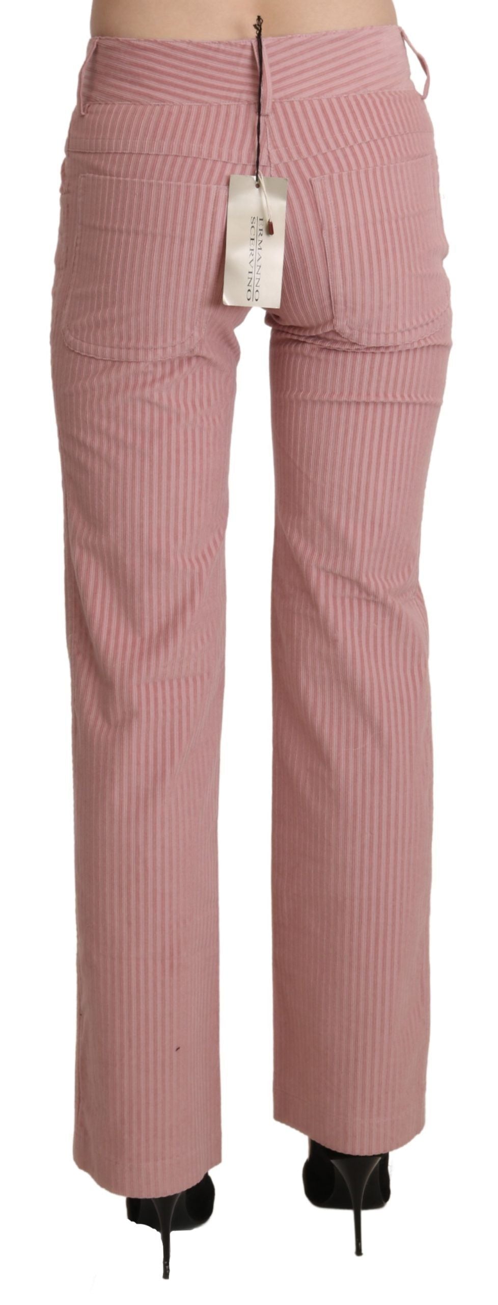 Ermanno Scervino Schicke rosa Mid Waist Straight Hose