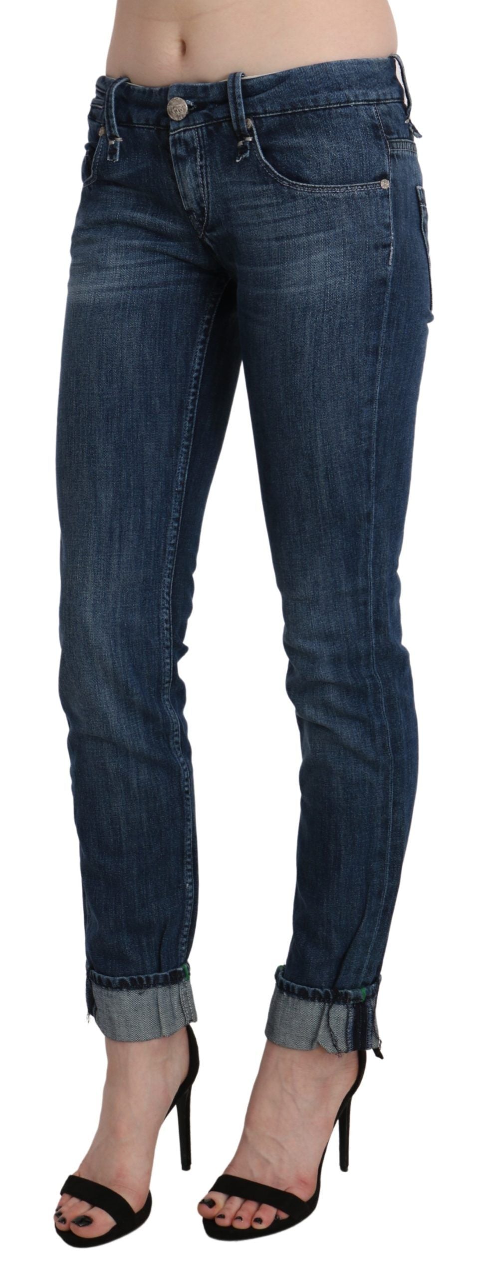 Acht Exquisite Skinny Denim mit niedriger Taille