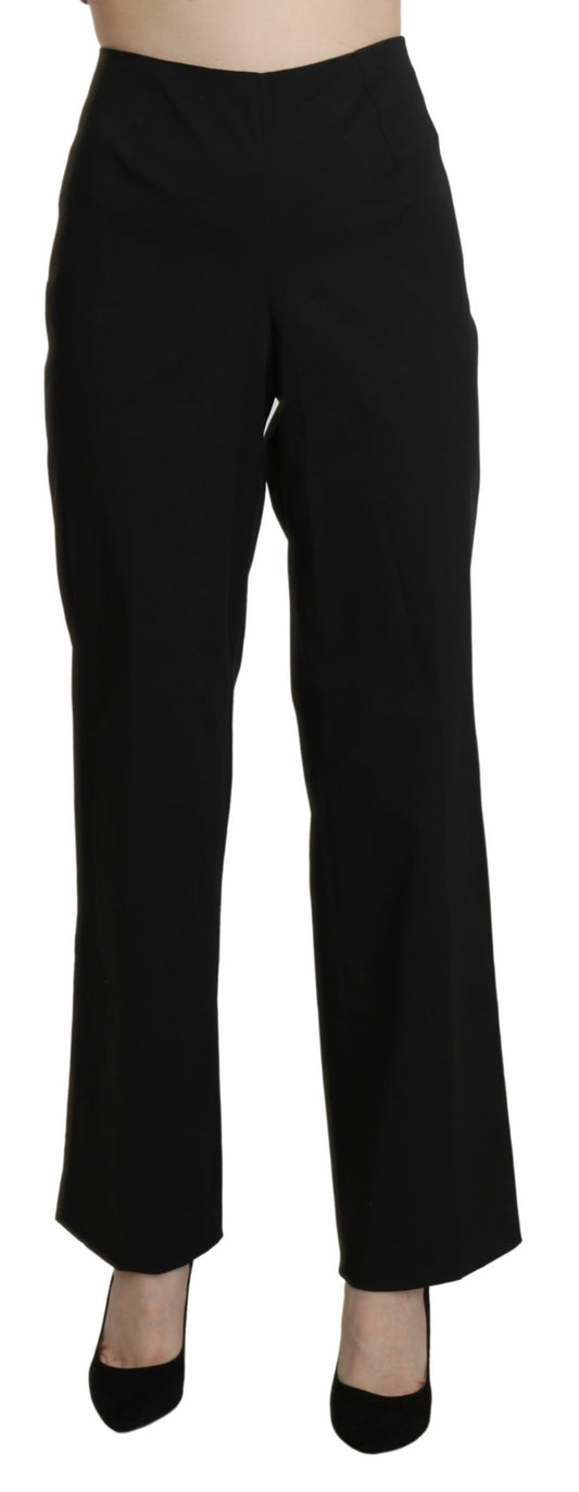 BENCIVENGA Elegante Straight Black Pants mit hoher Taille