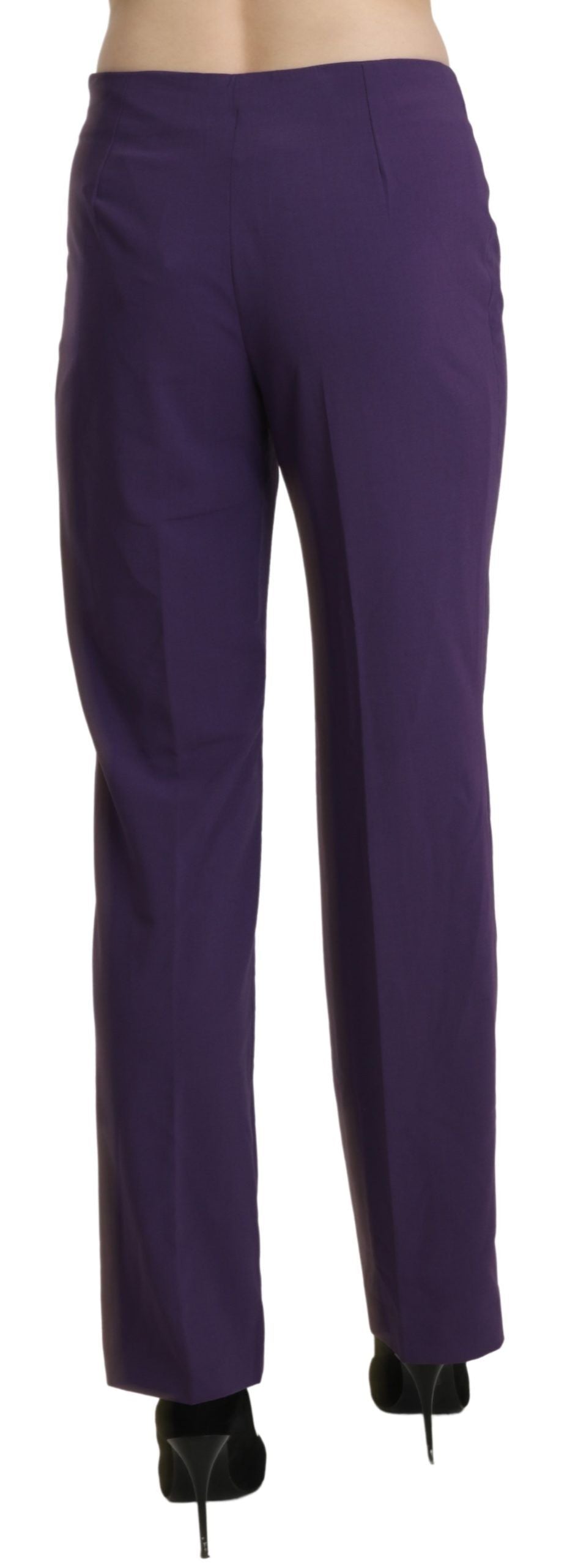 BENCIVENGA Elegante violette gerade Hose mit hoher Taille