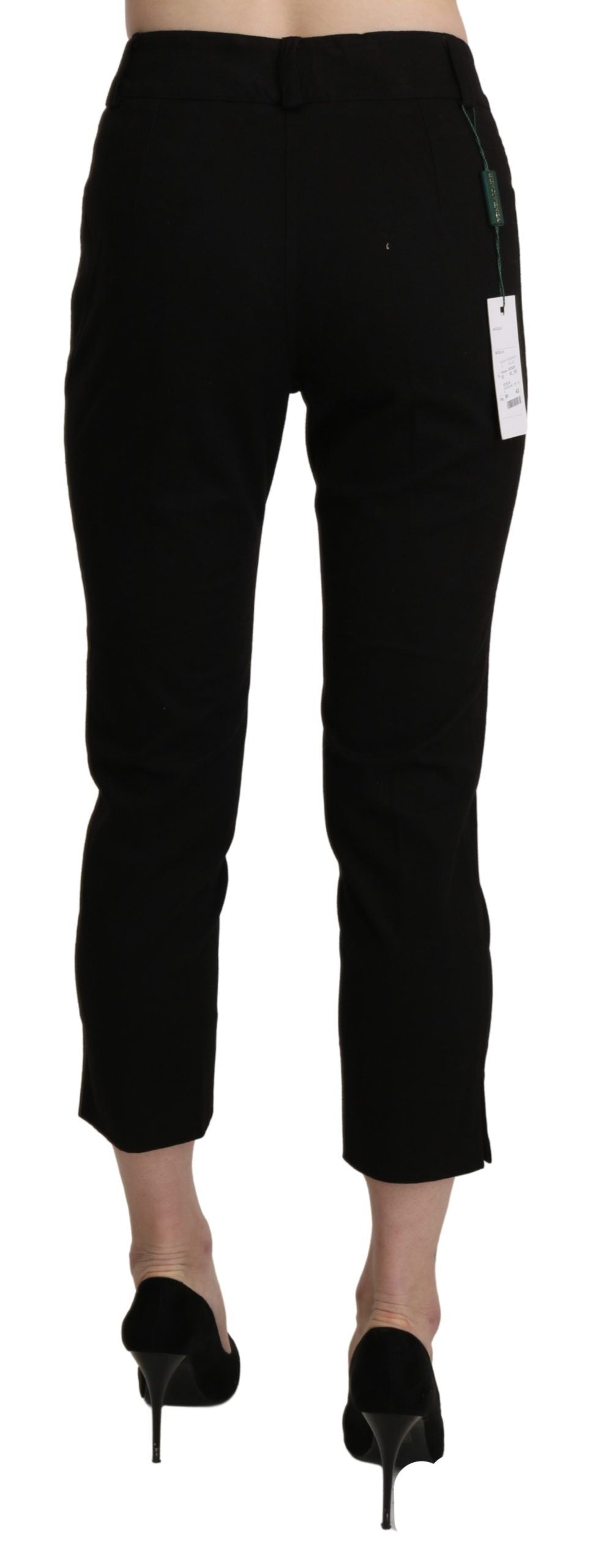 BENCIVENGA Elegante Schwarze High Waist Cropped Pants