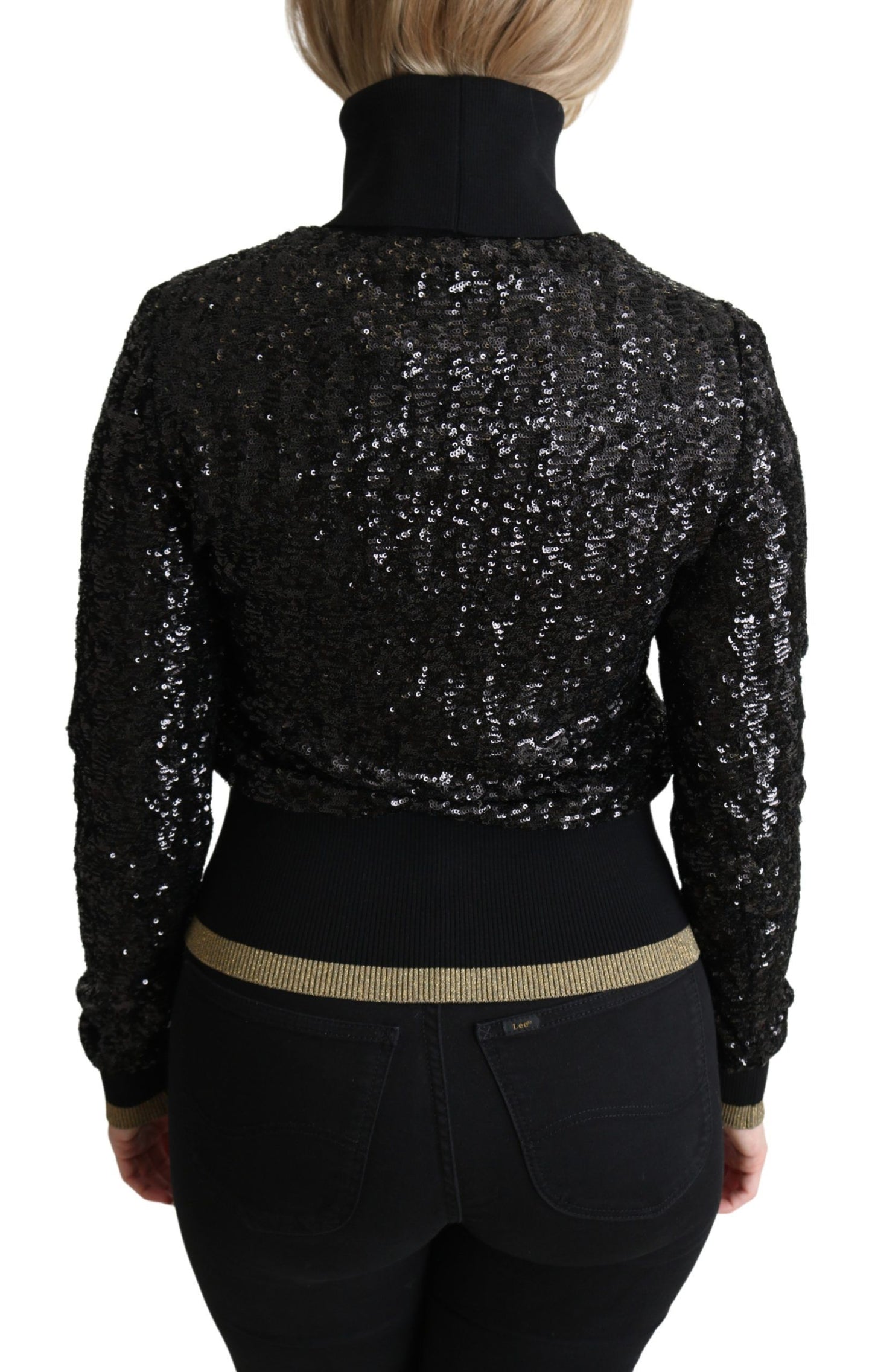 Dolce & Gabbana Eleganter Rollkragenpullover mit Pailletten