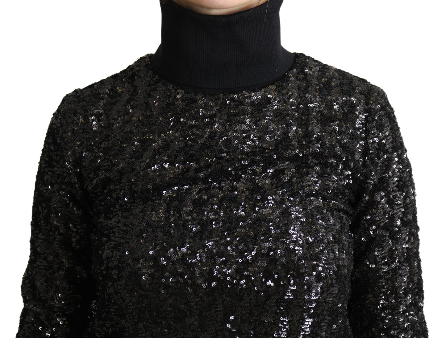 Dolce & Gabbana Eleganter Rollkragenpullover mit Pailletten