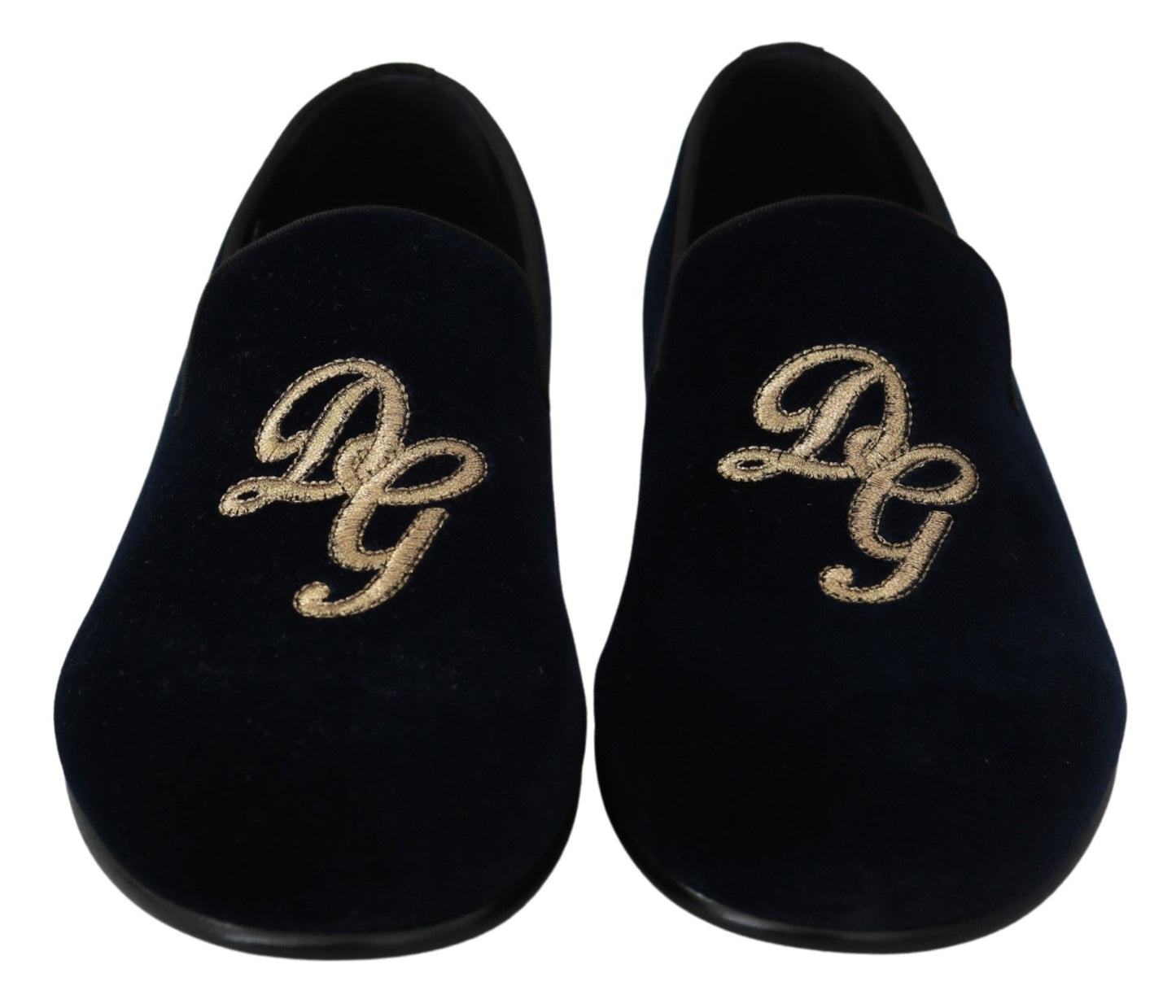 Dolce &amp; Gabbana Elegant Blue Brodeeratut Loafers