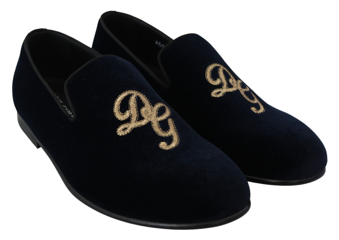 Dolce &amp; Gabbana Elegant Blue Brodeeratut Loafers