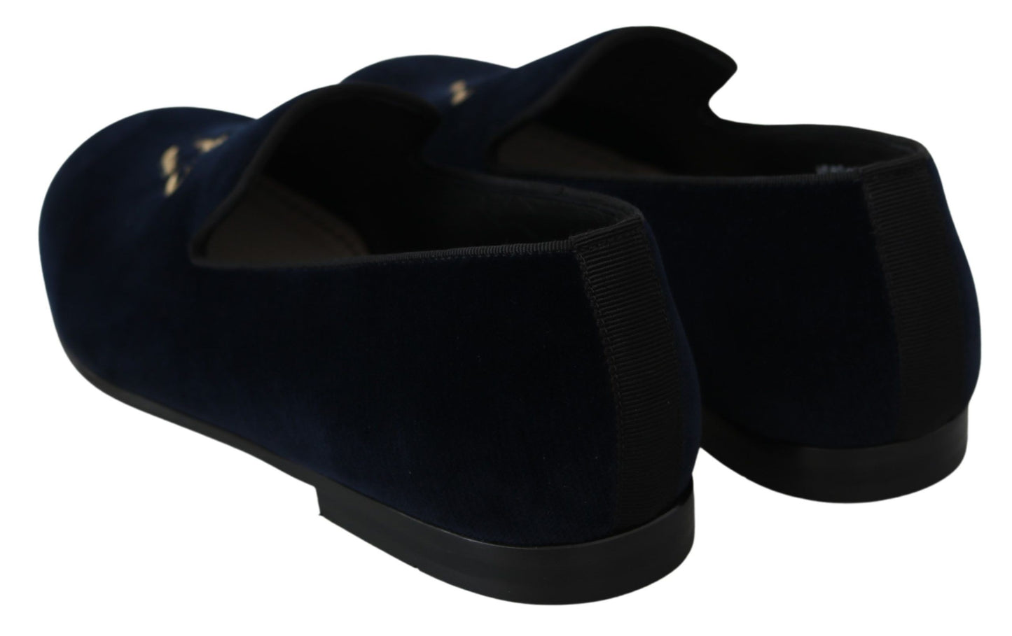 Dolce &amp; Gabbana Elegant Blue Brodeeratut Loafers