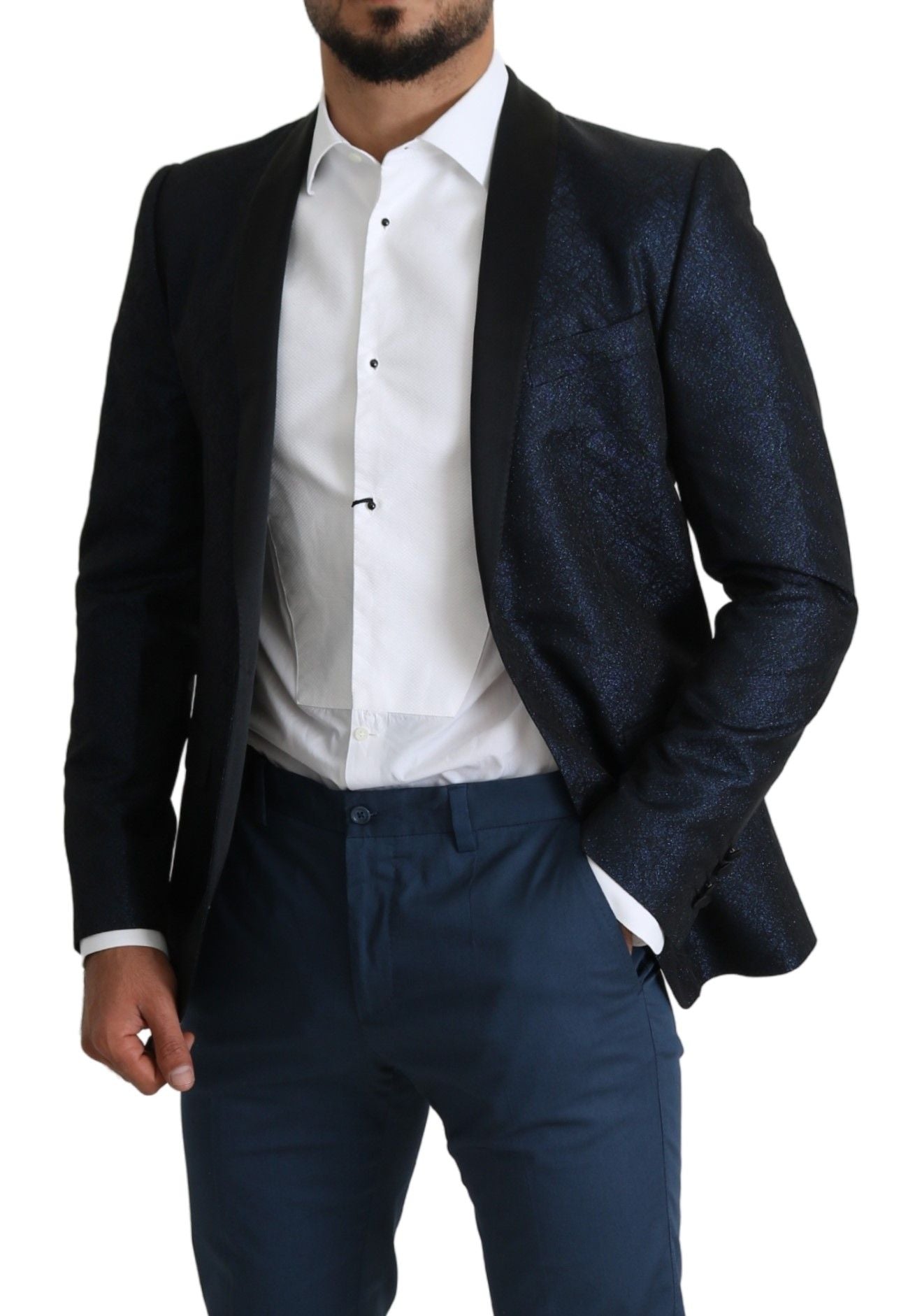 Dolce &amp; Gabbana Elegant Blazer Martini Blue Slim Fit