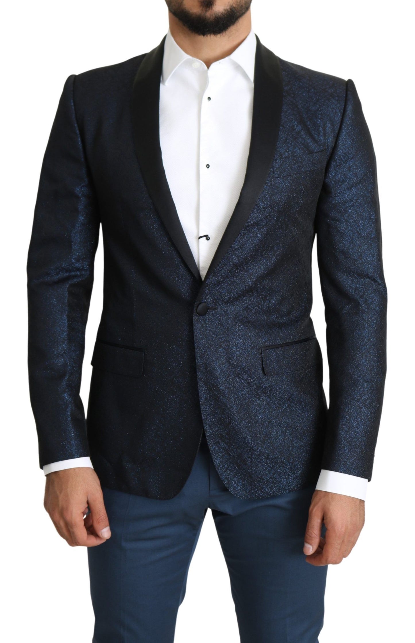 Dolce &amp; Gabbana Elegant Blazer Martini Blue Slim Fit