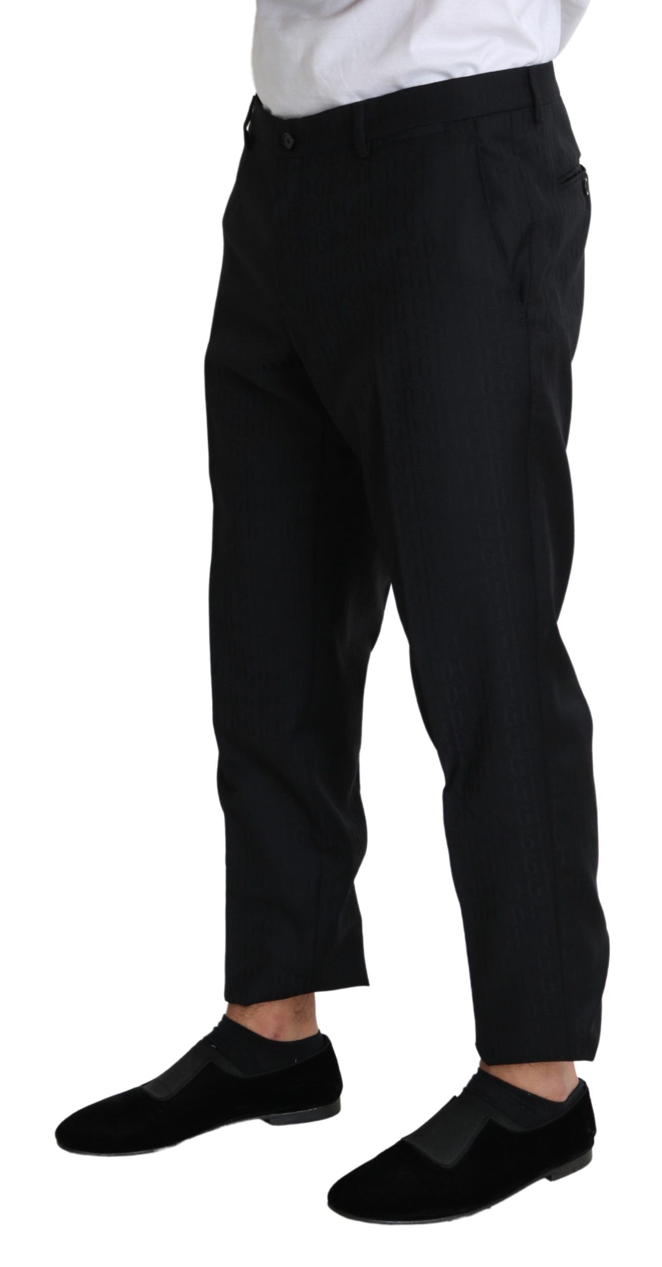 Dolce &amp; Gabbana Elegant Black Cropped Pants made of Virgin Wool