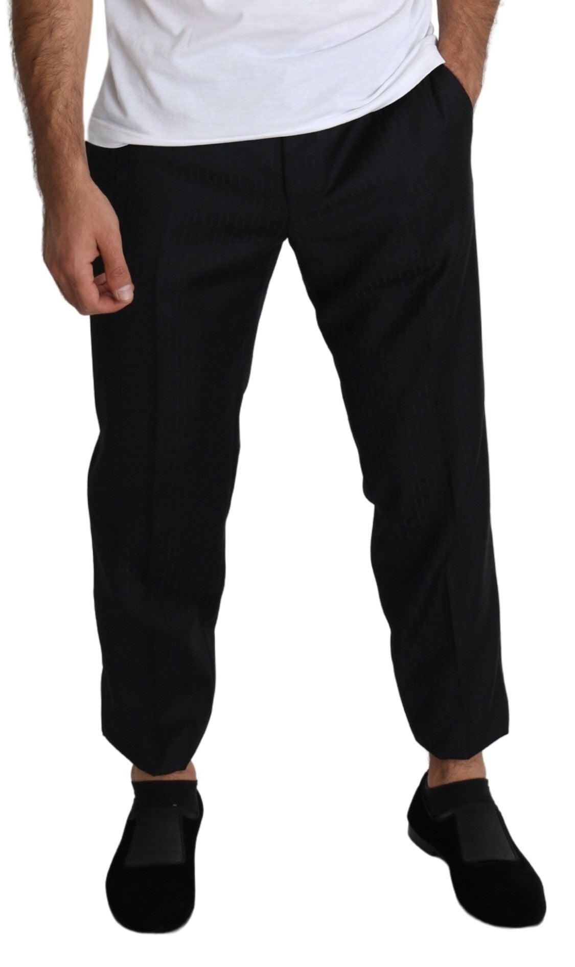 Dolce &amp; Gabbana Elegant Black Cropped Pants made of Virgin Wool