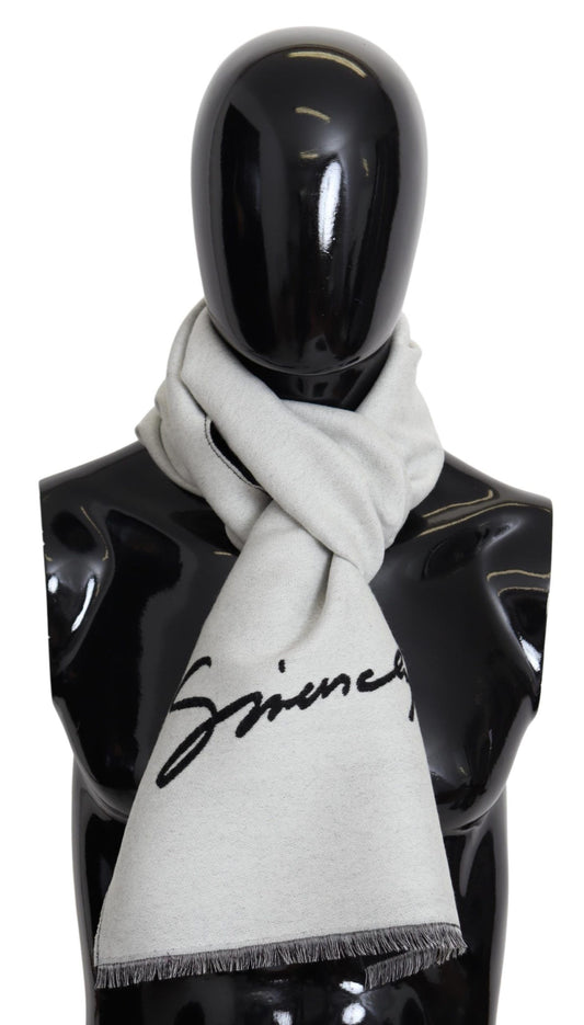 Givenchy Elegant monochrome scarf made of a wool-silk blend