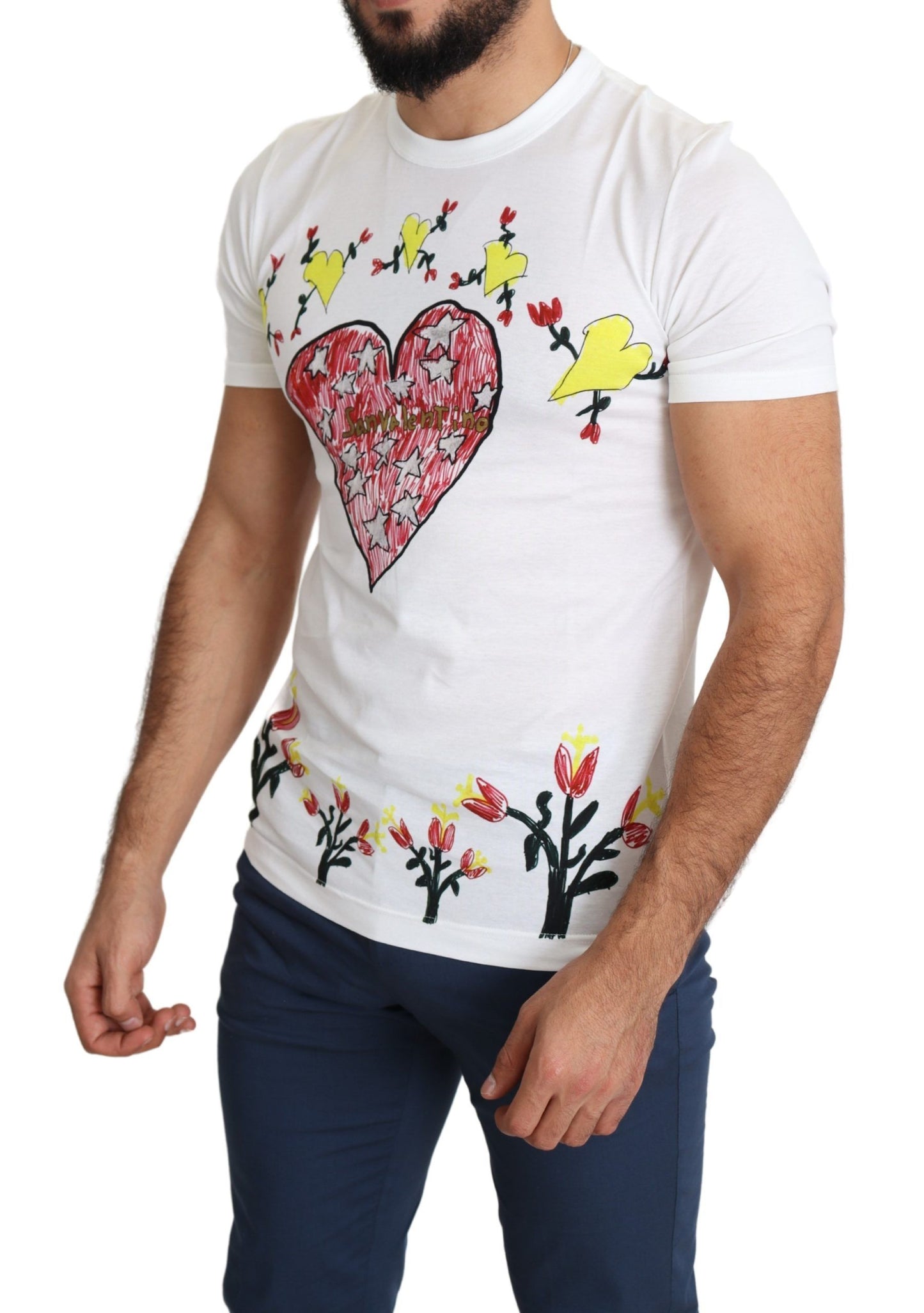 Dolce & Gabbana Schickes Saint Valentine T-Shirt mit Rundhalsausschnitt