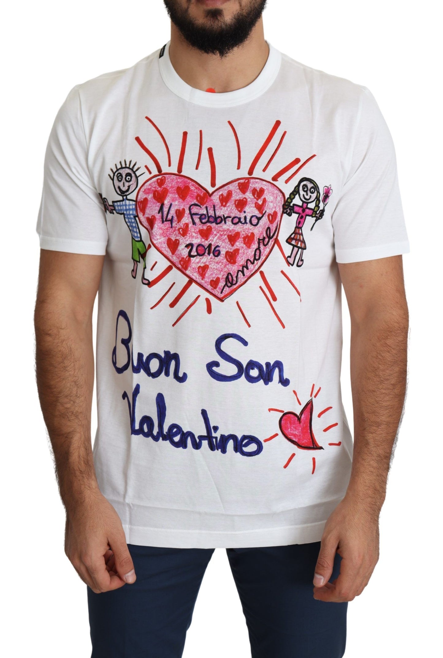 Dolce &amp; Gabbana Romantic Heart Crew Neck T -paita