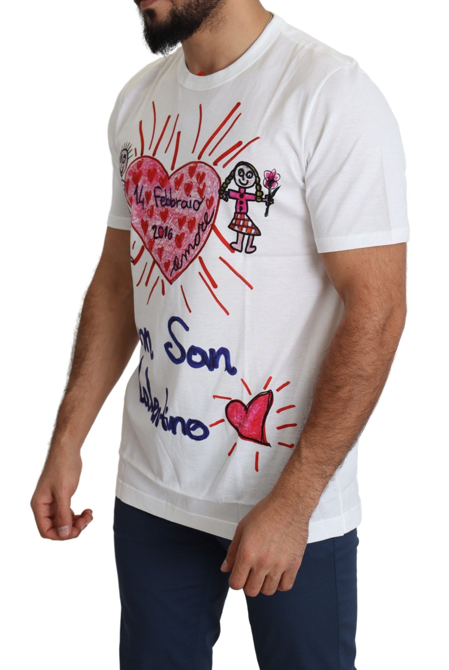 Dolce &amp; Gabbana Romantic Heart Crew Neck T -paita