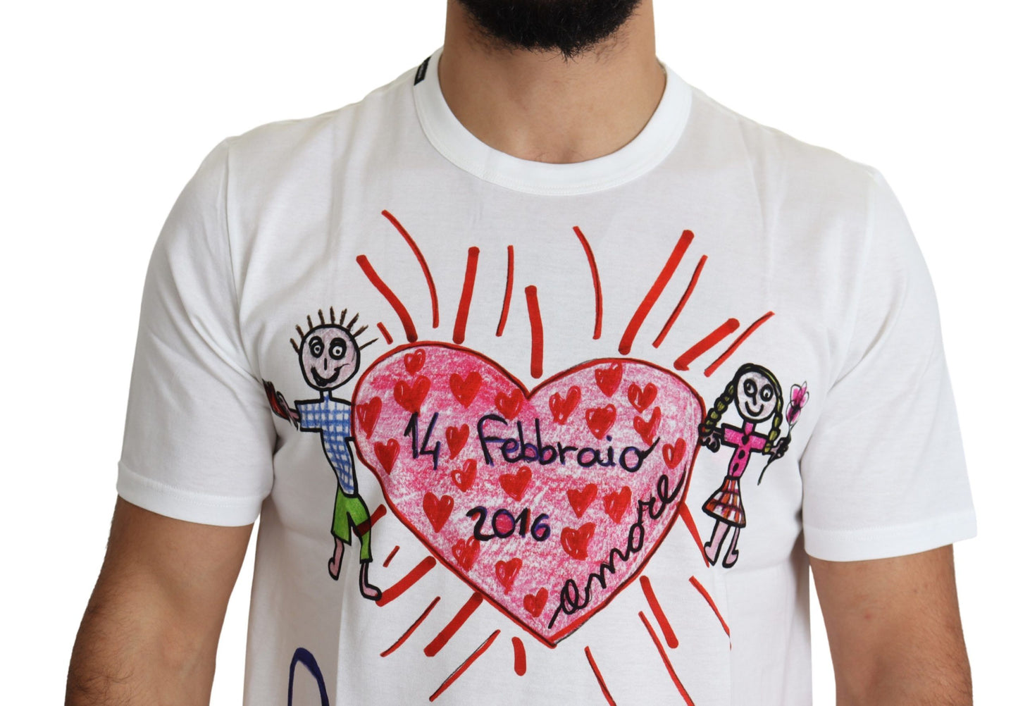 Dolce &amp; Gabbana Romantic Heart Crew Neck T -paita