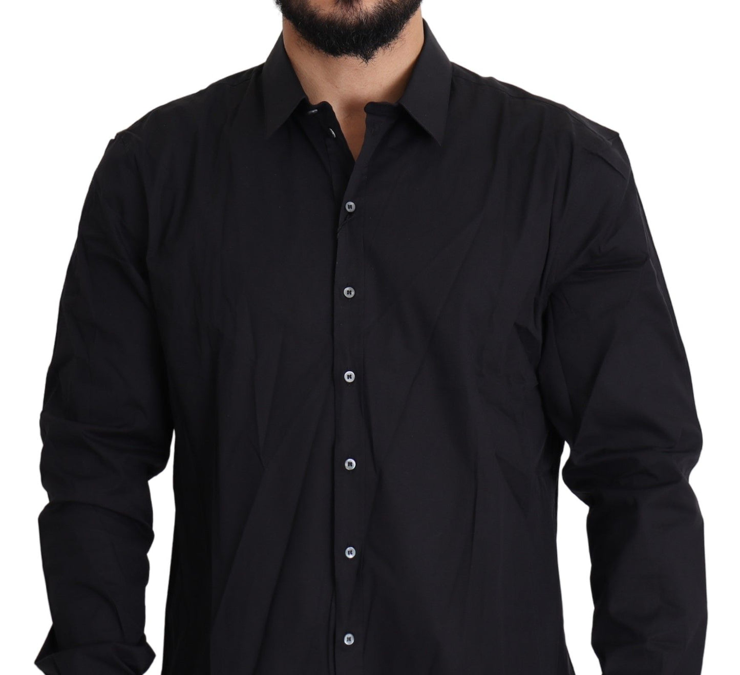 Dolce &amp; Gabbana Elegant Black Slim Fit -paita