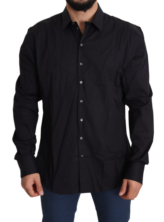 Dolce &amp; Gabbana Elegant Black Slim Fit Shirt