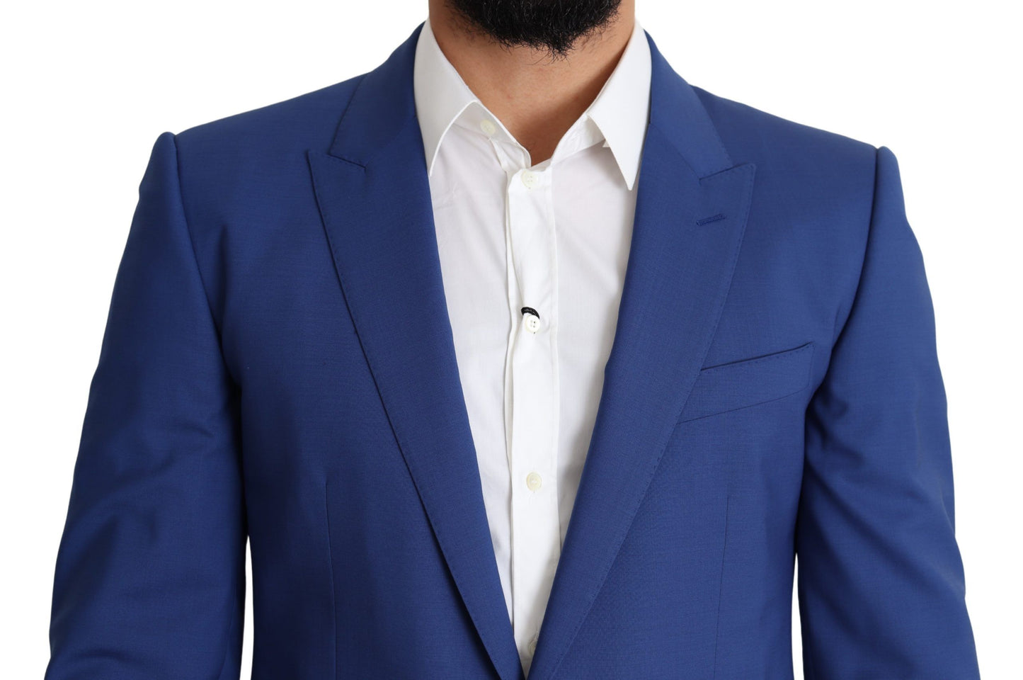 Dolce &amp; Gabbana Exquisite Blue Wool Martini Blazer -takki