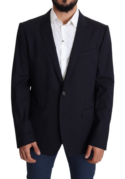 Dolce &amp; Gabbana Exquisite Martini Blazer in Black Stretch Wool