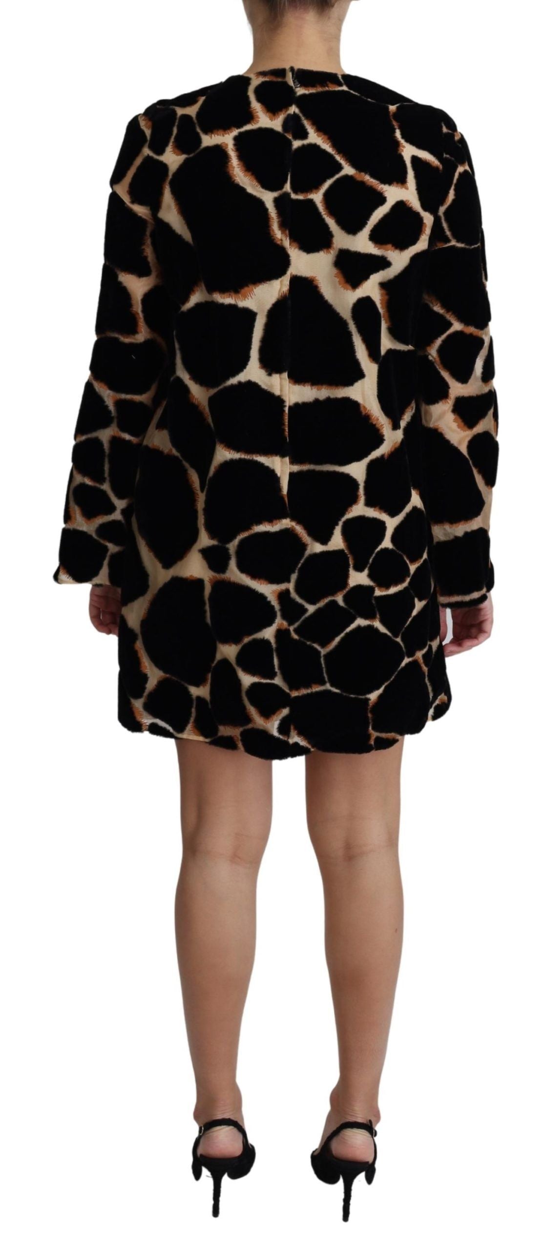 Dolce & Gabbana Schickes Shift-Minikleid mit Giraffendruck