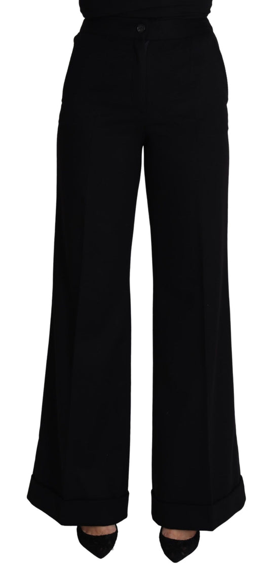 Dolce &amp; Gabbana Elegant Cashmere Wide Leg Pants