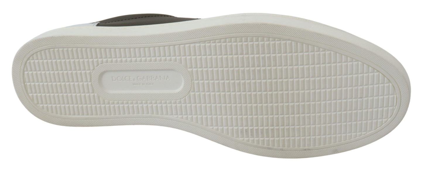 Dolce &amp; Gabbana Smooth White Leather -lenkkarit