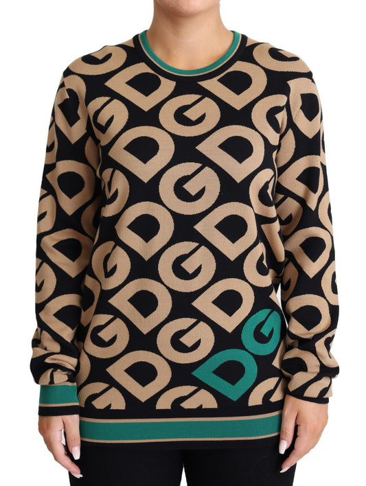 Dolce & Gabbana Eleganter Multicolor Pullover aus Wollmischung