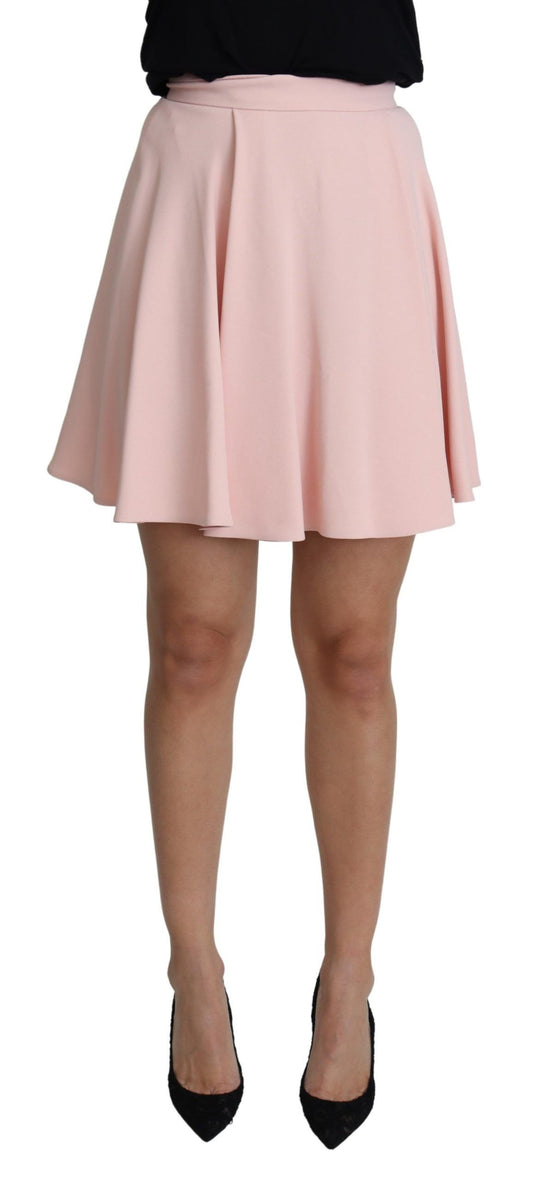 Dolce &amp; Gabbana Elegant pink flared A-line mini skirt