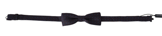 Dolce &amp; Gabbana Stunning grey patterned silk bow tie