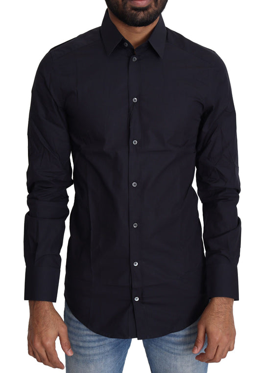 Dolce &amp; Gabbana Navy Slim Fit Shirt from the Gold Series