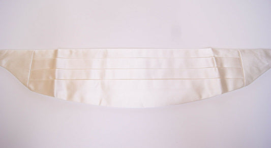 Dolce &amp; Gabbana Elegant white silk cummerbund