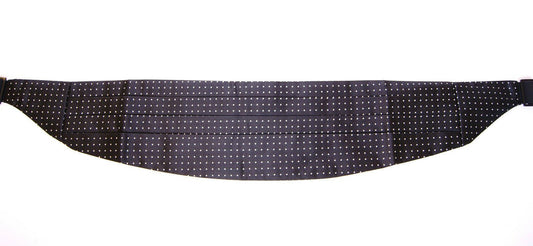 Dolce &amp; Gabbana Elegant dotted cummerbund in black silk