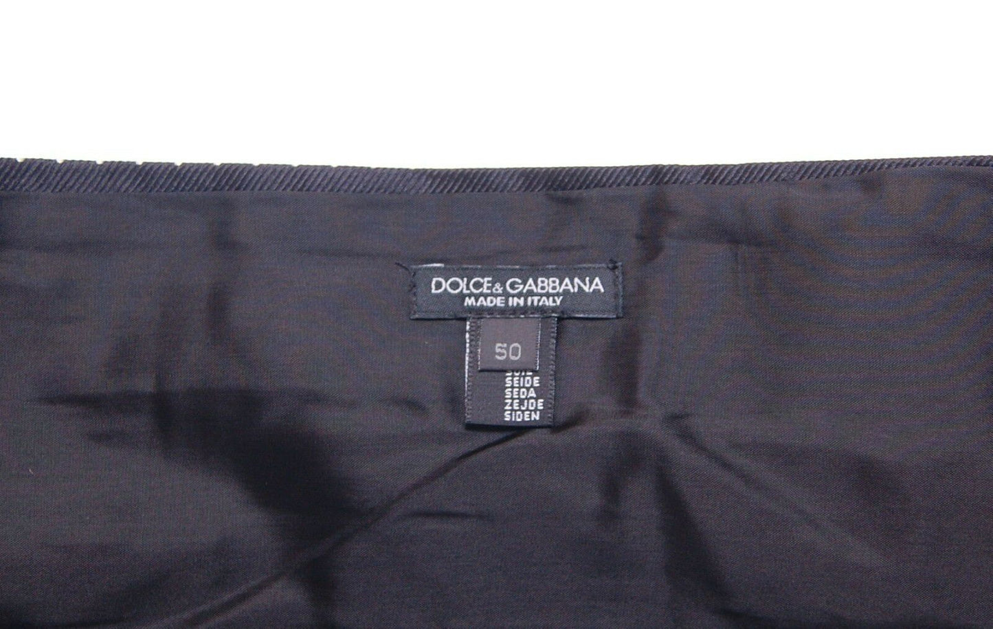 Dolce &amp; Gabbana Elegantti pilkullinen cummerbund mustaa silkkiä