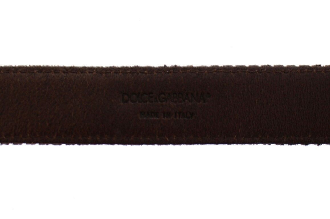 Dolce &amp; Gabbana Elegant Leather-Cotton Fusion Men's Belt