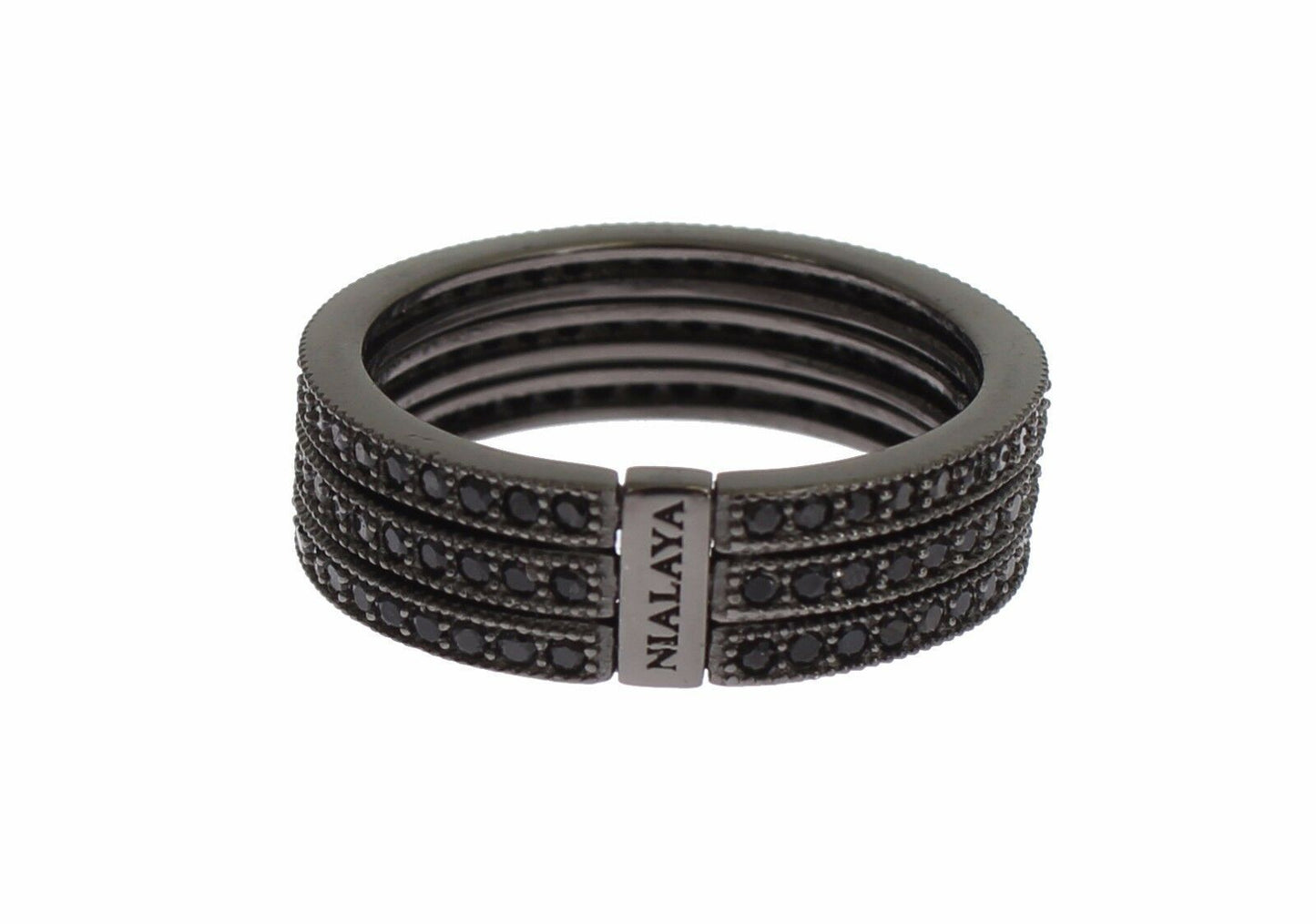 Nialaya Elegant Black Rhodium Hope -kristallisormus