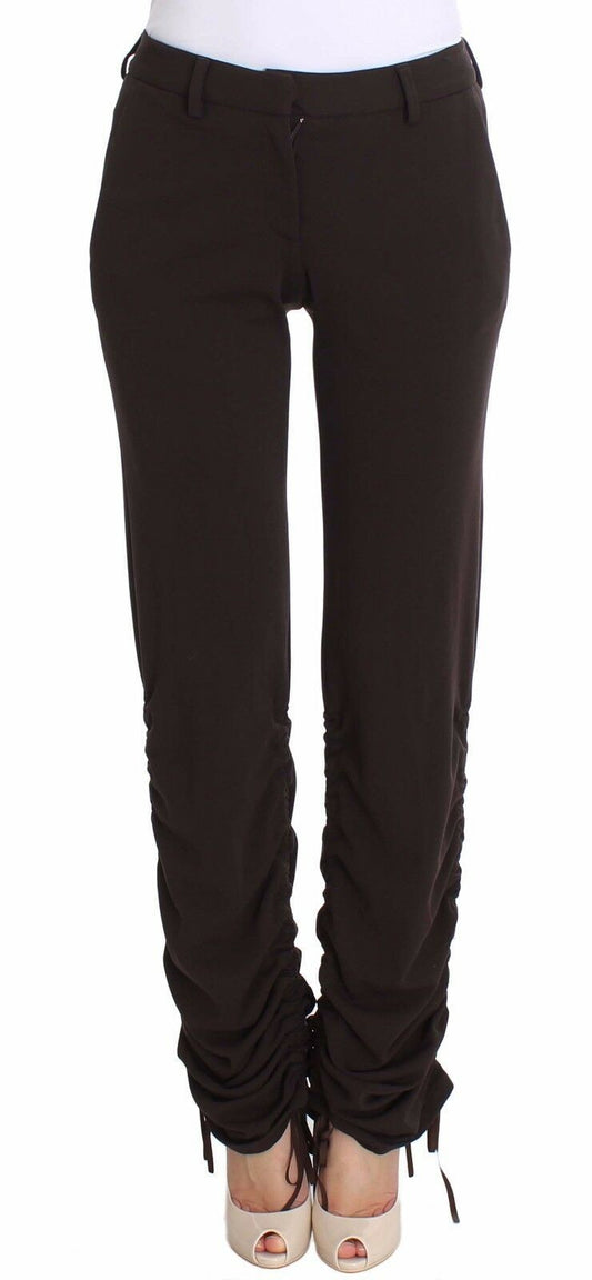 Ermanno Scervino Chic brown casual trousers for sophisticated style