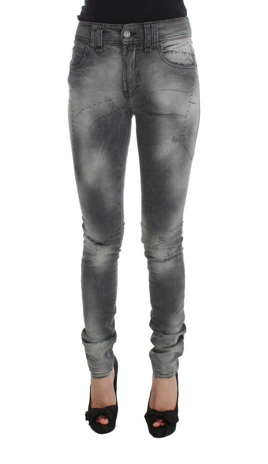 John Galliano Chic grey slim fit designer jeans