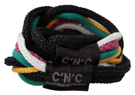 Costume National Chic Multicolor Belt Made of Twisted Ropes