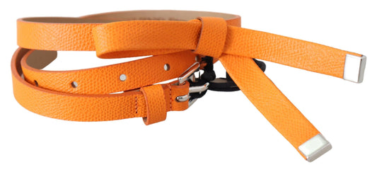 Scervino Street Elegant leather belt with double buckle