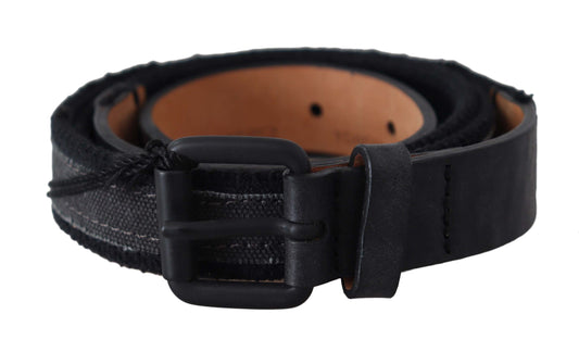 Ermanno Scervino Chic black leather waist belt