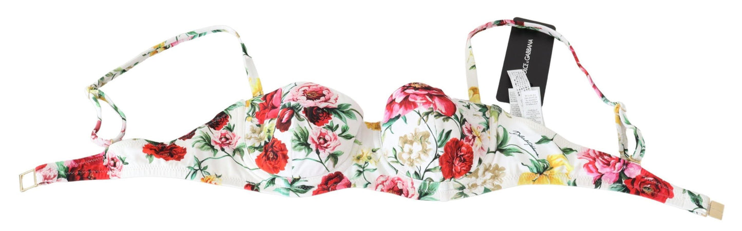 Dolce &amp; Gabbana Elegant Floral Bikini Top - Summer Chic