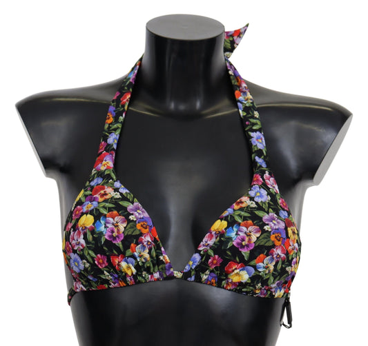 Dolce &amp; Gabbana Chic floral print bikini top